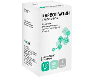 КАРБОПЛАТИН конц. д/р-ра д/инф. (фл.) 10мг/мл - 45мл n1