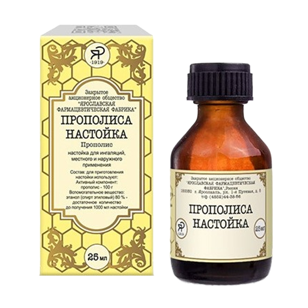 Прополиса настойка фл.-кап.(настойка местн.) 25мл