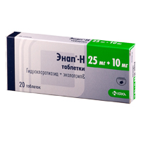 Энап-H таб. 10мг/25мг №20 Энап-H таб. 10мг/25мг №20