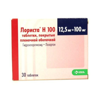 Лориста Н 100 таб. п/пл. об. 100мг + 12,5мг №30