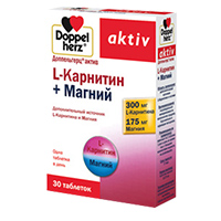 ДОППЕЛЬГЕРЦ АКТИВ L-КАРНИТИН+МАГНИЙ таб n30