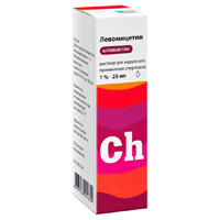 Левомицетин фл.(р-р д/наружн. прим. спиртов.) 1% 25мл №1