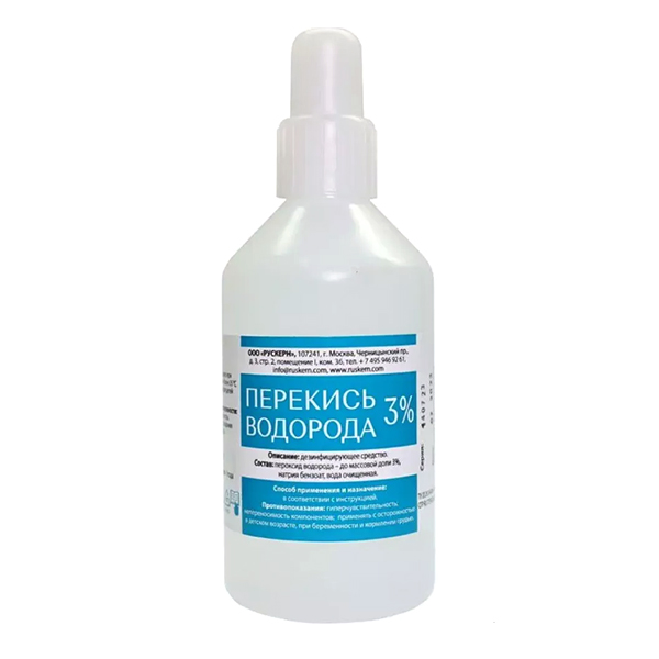 ПЕРЕКИСЬ ВОДОРОДА р-р (фл.) 3% - 100мл 1 шт.
