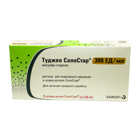 ТУДЖЕО Солостар р-р д/ин. (шприц-ручка) 300ед/мл - 1.5мл n3