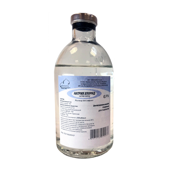НАТРИЯ ХЛОРИД р-р д/инф. (фл.) 0.9% - 100мл n35