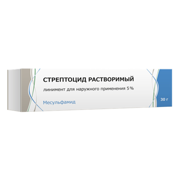 СТРЕПТОЦИД линимент 5% - 30г 1 шт.