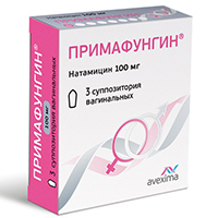 ПРИМАФУНГИН супп. ваг. 100мг n3