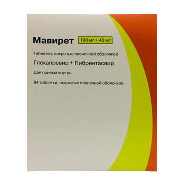 МАВИРЕТ таб п/об 100мг+40мг n84