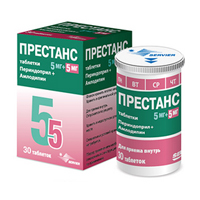 Престанс таб. 5мг(Амлодипин) + 5мг(Периндоприл) №30