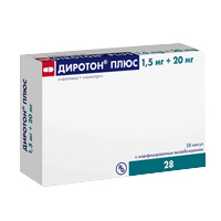 ДИРОТОН ПЛЮС капс. 1.5мг+20мг 28 шт. ДИРОТОН ПЛЮС капс. 1.5мг+20мг 28 шт.