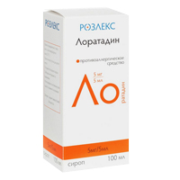 ЛОРАТАДИН сироп 5мг/5мл 100мл 1 шт.