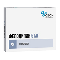 ФЕЛОДИПИН таб п/об 5мг 30 шт.