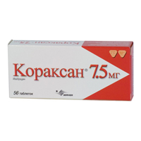Кораксан таб. п/пл. об. 7,5мг №56