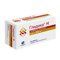 ГЛИДИКА М таб п/об 2мг+500мг n30