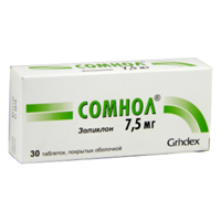 СОМНОЛ таб п/об 7.5мг n30