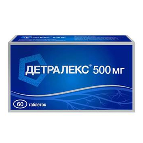 Детралекс таб. п/пл. об. 500мг №60