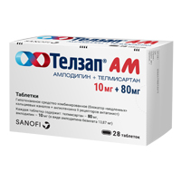 ТЕЛЗАП АМ таб 10мг+80мг 28 шт. ТЕЛЗАП АМ таб 10мг+80мг 28 шт.