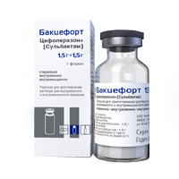 БАКЦЕФОРТ пор. д/ин. (фл.) 1.5г+1.5г - n1