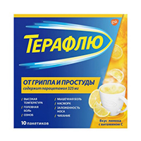ТераФлю от гриппа и простуды пак.(пор. д/приг. р-ра д/приема внутрь) №10 (лимон)