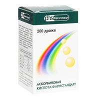 АСКОРБИНОВАЯ КИСЛОТА-ФАРМСТАНДАРТ(БАД) драже 250мг n200