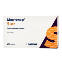 МОНТЕЛАР таб жев. 5мг 14 шт.