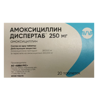 АМОКСИЦИЛЛИН таб 250мг 20 шт. АМОКСИЦИЛЛИН таб 250мг 20 шт.