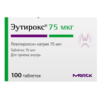 ЭУТИРОКС таб 75мкг 100 шт. ЭУТИРОКС таб 75мкг 100 шт.