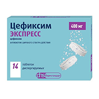ЦЕФИКСИМ ЭКСПРЕСС таб дисперг. 400мг 14 шт.
