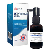 МЕТИЛЕНОВЫЙ СИНИЙ р-р (фл.) 1% - 50мл 1 шт.