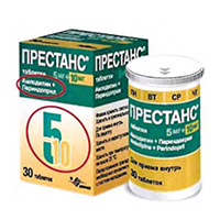 ПРЕСТАНС таб 5мг+10мг 30 шт. амлодипин 5мг+периндоприл 10мг