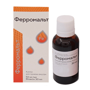 ФЕРРОМАЛЬТ капли (фл.) 50мг/мл - 30мл n1