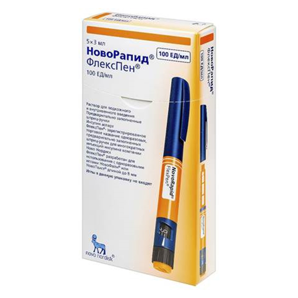 НОВОРАПИД Флекспен р-р д/ин. (шприц-ручка) 100 МЕ/мл - 3мл n5