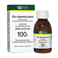 КО-ТРИМОКСАЗОЛ сусп. орал. (фл.)  240мг/5мл - 100мл 1 шт.