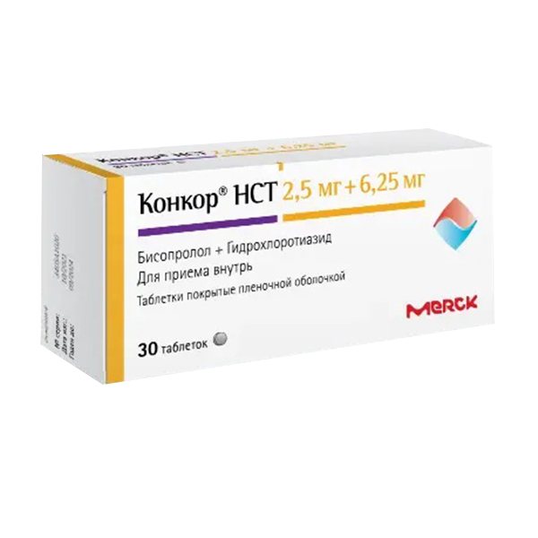 КОНКОР НСТ таб п/об 2.5мг+6.25мг 30 шт.