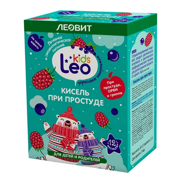 ЛЕОВИТ кисель Лео кидс при простуде 12г n5