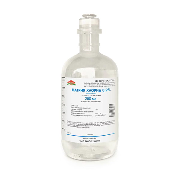 НАТРИЯ ХЛОРИД р-р д/инф. (фл.) 0.9% - 250мл 28 шт.