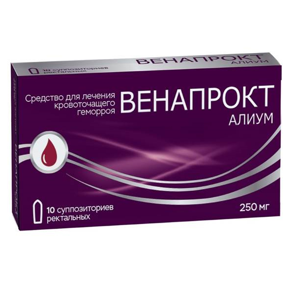 ВЕНАПРОКТ супп. 250мг 10 шт.