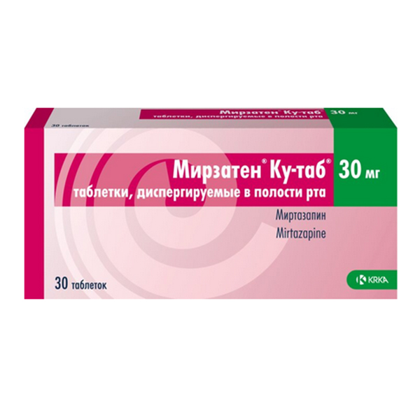 МИРЗАТЕН Ку-таб таб 30мг 30 шт.