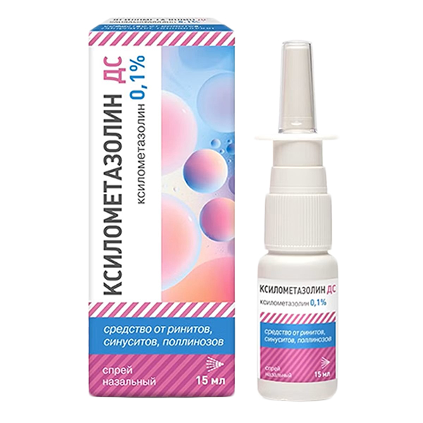 КСИЛОМЕТАЗОЛИН ДС спрей назал. (фл.) 0.1% - 15мл n1
