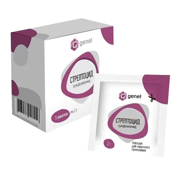 СТРЕПТОЦИД пор. (пак.) 2г n5
