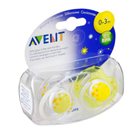 Пустышка Авент (AVENT) ULTRA AIR night силик. (18мес.+) №2 (арт. SCF376/01)