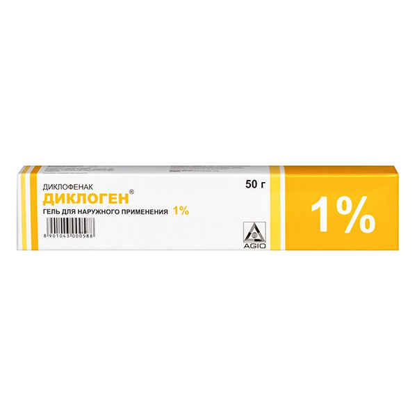 ДИКЛОГЕН гель (туба) 1% 50г