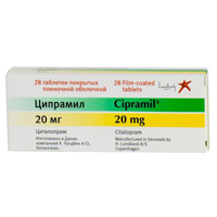 ЦИПРАМИЛ таб п/об 20мг n28