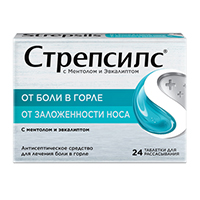 СТРЕПСИЛС С МЕНТОЛОМ И ЭВКАЛИПТОМ