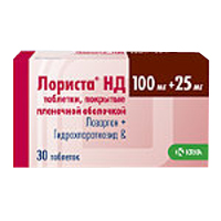 Лориста НД таб. п/пл. об. 100мг + 25мг №30
