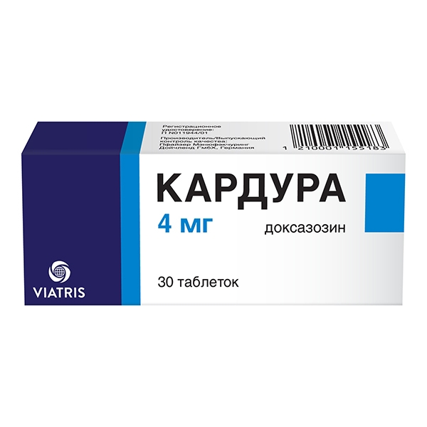 КАРДУРА таб 4мг 30 шт.