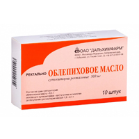 Облепиховое масло супп. рект. 500мг №10