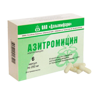АЗИТРОМИЦИН капс. 250мг 6 шт.