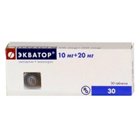 ЭКВАТОР таб 10мг+20мг 30 шт. ЭКВАТОР таб 10мг+20мг 30 шт.