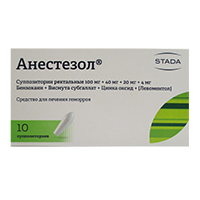 АНЕСТЕЗОЛ супп. рект. n10